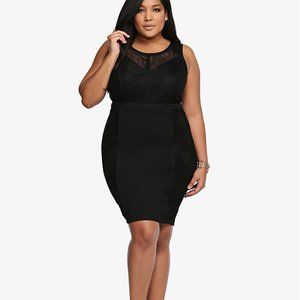 Torrid LACE & PONTE BODYCON DRESS 24